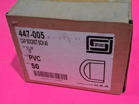 447-005 Spears Manufacturing Co. .5 Inch S Sch40 Pvc Cap 50/box -