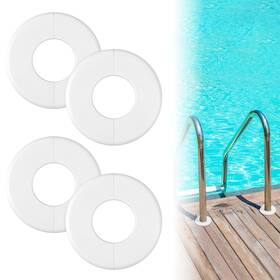 Enm0whz08 Styquenzer 587927 1 White Pool Escutcheon Plate 4 Pieces Ladder Covers Round Rad
