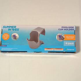 Pse607890 Summer Waves Poolside Cup Holder 4-pack For Above-ground Pools