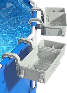Yc020-a Summerbuddy 2024 Upgrade 2 Sets Poolside Storage Basket Pool Accessories For Abov