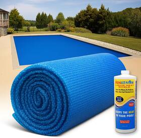 Shb1220 Sunheater Solar Pool Heating Bundle 12ft X 20ft Hd Blanket Liquid Heat Shield