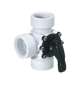 Swim Central 5.5inch White Pool Spa Standard All Female Threaded 3-way Valve