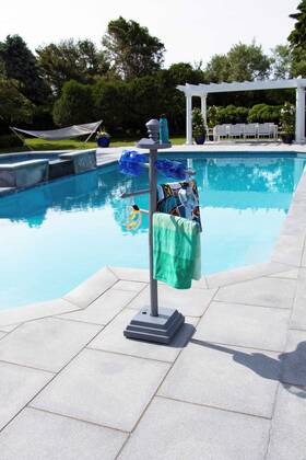 35842347 Swimline Outdoor Poolside Valet Towel Rack With Weighted Base - 52 Inch