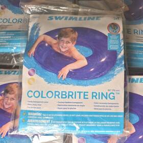 9019sl Swimline International Corp 5 Pack - 30 Inch Candy Transparent Bright Color Swim Rings
