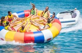 90844sl Swimline International Corp Inflatable Hurricane Boat Spinning Ufo Towable Games