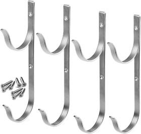 Swimming Pool Aluminum Pole Hanger Set Blue 1-pack 2 Hooks For Telescoping