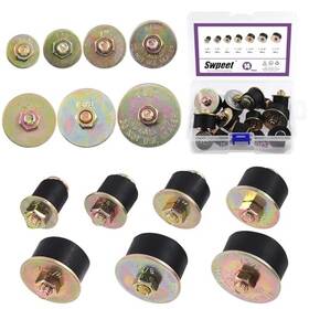 S3843 Swpeet 14pcs 7 Sizes Neoprene Rubber Expansion Plug Set 3/4 Inch 7/8 1 1-1/8