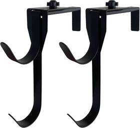 Tenndar 727567900474 Adjustable Pool Pole Hanger/hook 2 Pcs Aluminum Fence Hook Black