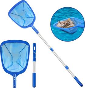 Net-0314 Tuphen Pool Leaf Skimmer Net Cleaner - 3 Section Telescopic Pole Fine Mesh