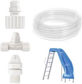 Tvwen 744110408249 Pool Slide Water Tubing Kit Spray Hose Kit/parts For Inground Swimm