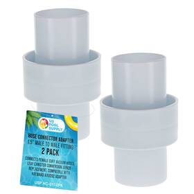 U.s. Pool Supply 840234534830 2 Pack Hose Connector Adapter 1.5 Inch Male To Fitting - Conversion Joiner