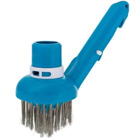 Vh-108 U.s. Pool Supply Corner Vacuum Head Brush With Stainless Steel Bristles Blue