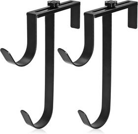 Uenhoy250612-001 Uenhoy 2 Pack Double Pool Fence Hooks For Pool-equipment Adjustable Black