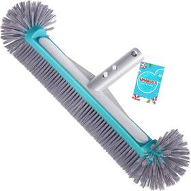 Pb04-bg Unipool Swimming Pool Brush Head With Round Ends 17.5 Inch Heavy Duty Aluminum Back Blue