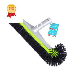 Pb04-gb Unipool Swimming Pool Brush Head With Round Ends 17.5 Inch Heavy Duty Aluminum Back Gray