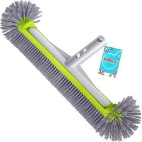 Pb04-gg Unipool Professional Swimming Pool Brush Head With Round Ends 17.5 Inch Green &grey