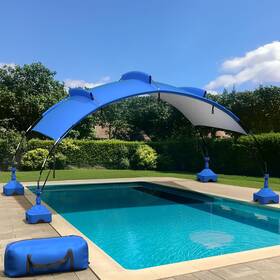 Yh-gz-001-5 Uthfy Pool Shade Canopy Large Beach Uv Block And Waterproof Steel Frame