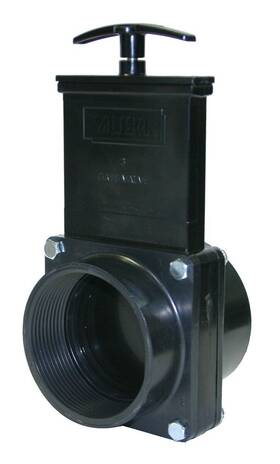 Valterra 019079073099 7309 Abs Gate Valve Black 3 Inch Fpt X Slip