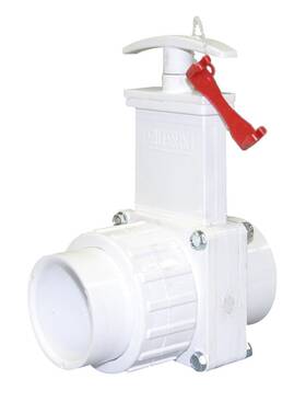 6114x Valterra 019079961143 Pvc Gate Valve White 1-1/2 Inch Slip X Union With Keeper
