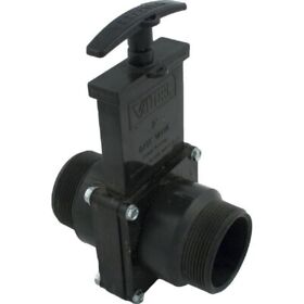 7204 Valterra Products Abs Gate Valve Black 2inch Mpt