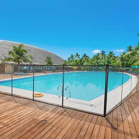 Vevor 313113749705 4 Ft. X 48 Black Hook Buckle Connected Removable Pool Fence For In-ground Po
