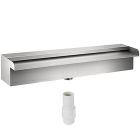 Pqsbjpjsw450pqjskv0 Vevor Pool Fountain Stainless Steel Waterfall Spillway With Pipe Connector