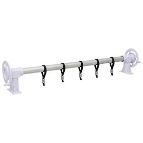 313996 Vidaxl Pool Cover Roller Silver And White Plastic Aluminum Adjustable