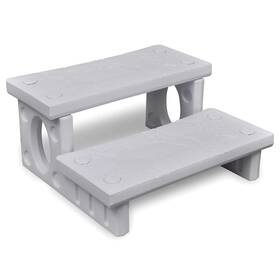 90716 Vidaxl White Spa Steps