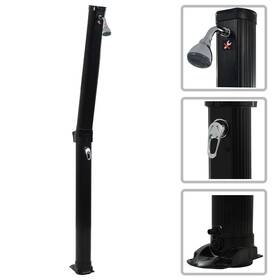 91719 Vidaxl Solar Shower Black Uv-resistant Pvc Large Foldable