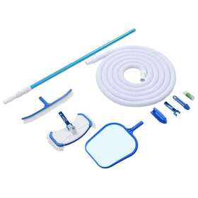 91738 Vidaxl Pool Cleaning Kit Maintenance Care Vacuum Skimmer 9 Piece