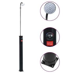 92295 Vidaxl Garden Solar Shower Black 84.6 Inch 2.1 Gal