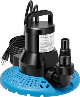 Vh1282 Vivohome 1/3 Hp Automatic Pool Cover Pump 2600gph Water Removal 115v Sump