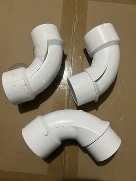 411-9150 Waterway Lot Of 3 New 2-1/2 Inch S X 2 1/2 Sweep Ell 90 Degree Elbow Pool Filter