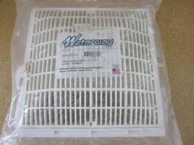 640-4720 Waterway V Main Drain Grate 12 Inch X Square With Frame White