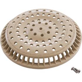 642-2159-bei Waterway V 8 Inch Round Main Drain Grate Without Screws - Beige