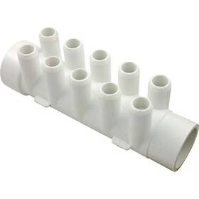 672-4680 Waterway Manifold 3/4 Sb 10 Port Flow Thru 1-1/2 S X Spigot #672-4680