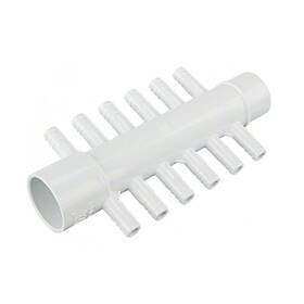 672-0410b Waterway Plastics 1 Inch S X Spg 12-port 0.38 Ribbed Barbs Manifold