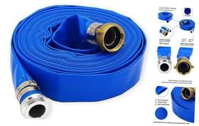 Weiaoxin 716035383116 2 Inch Id X 100 Ft Pvc Lay Flat Discharge Hose In Pin Lug Brass Aluminum