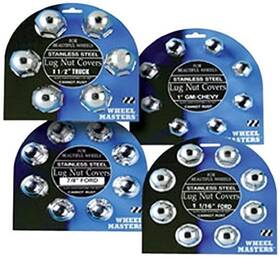 8012 Wheel Masters 1.5 Inch Stainless Steel Lug Nut Cover - Pack Of 6