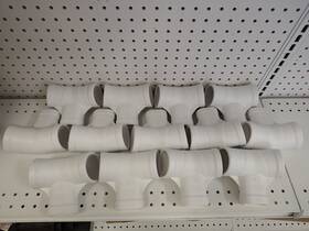 12802 White Lot Of 13 Beam And Leg Joints For Round Prism Frame Pool 13-16ft Tees