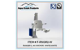 F-rngr2-w White 811628020451 Ranger 2 Pool Lift 350 Lb No Anchor Aqua Creek -