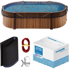Yankee Pool Pillow 647351531984 Leaf Net Cover For Oval 16x32 Ft.- 16 X 32-ft Black
