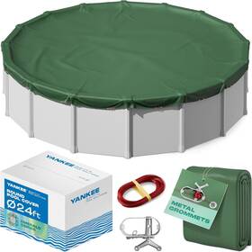 Ypc-ro-24-bc Yankee Pool Pillow Emerald Covers For Above Ground Pools Round 24ft Swimming Cover