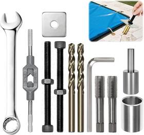 Yibobo 313111993964 12-piece Pool Cover Anchor Removal Tool Kit With Tap
