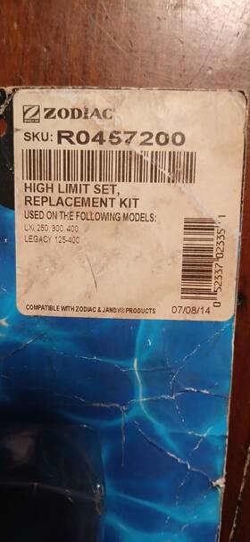 R0457200 Zodiac Jandy/zodiac High Limit Set Replacement Kit For Lxi And Legazy Heaters