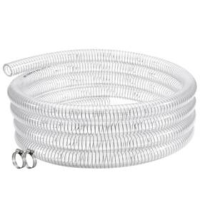 Zy-hosetube 712999244982 Clear Wire Reinforced Vinyl Tubing 3/8 Inch Id -50ft Heavy Duty Suction Hose Pvc