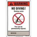 Nspf No Diving Sign 12"X18" Safety Plaque For Residential/commercial Pools. Fixed Price $18.11.