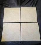 Laufen Cream Ceramic Tile 16X16 Lot Of 4. Fixed Price $75.00.