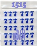 100 Pack Blue Lucky 777S 1515 Apple Zip Baggies 1.5X1.5" Mini Polybags. Fixed Price $9.80.