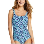 Lands End Aqua Mosiac Tugless Low Leg Soft Cup One Piece Swimsuit Size 20W Ddd. Fixed Price $35.00.